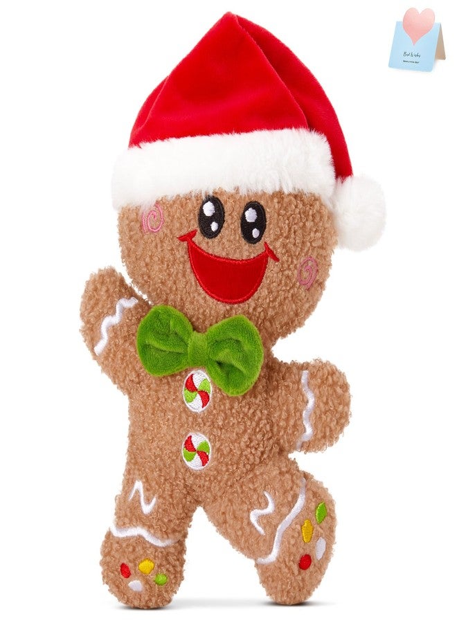 Glow Guards دمية رجل خبز الزنجبيل المحشوة من جلو جاردز، مقاس 9 بوصات، دمية خبز الزنجبيل المحشوة، ألعاب قطيفة، زينة عيد الميلاد، زينة منزلية داخلية للأطفال - Image 1